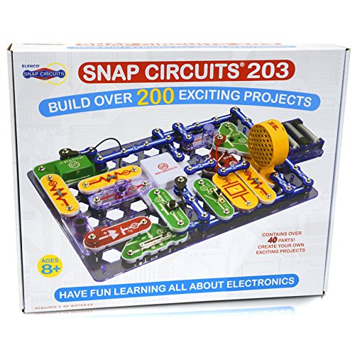 Snap Circuits 203 Electronics Exploration Kit | Over 200 STEM Projects | Full Color Project Manual | 42 Snap Modules | Unlimited Fun