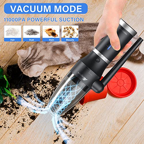 3 in1 Compressed Air Duster & Vacuum, 77000 RPM Cordless Air Duster, 15000mAh Electric Air Blower, 2 Speeds, Detachable Battery, Replaces for Air Cans, for Computer, Car, Keyboard