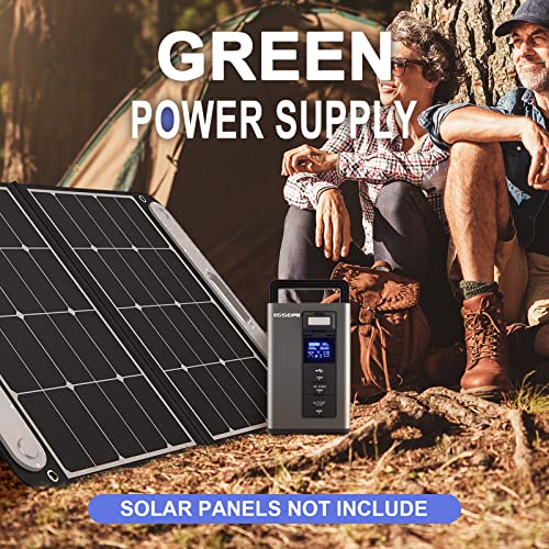 Portable Power Station - 296Wh Powerhouse Pure Sine Wave 110V/220V/300W AC Port, IP63 Water/Dust/Shock Proof Wireless Charging USB Outlet Solar Generator (Solar Panel Optional), Camping CPAP Emergency