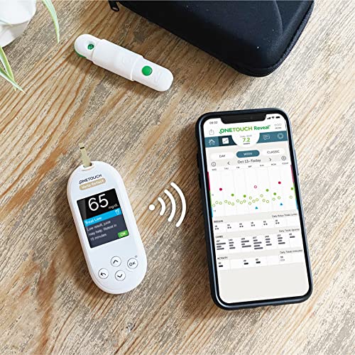 OneTouch Blood Sugar Test Kit | 1 Includes Blood Glucose Meter, 1 Lancing Device, 30 Lancets, 30 Test Strips, & Carrying Case | Diabetes Testing Kit for Blood Glucose Monitoring