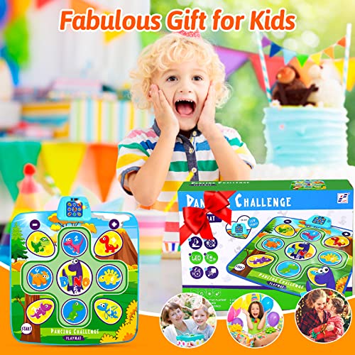 UMIKU Dance Mat Toys for 3 4 5 6 7 8 9 10+ Years Old Girls Boys Dance Pad Dance Toy Music Game for Kids Electronic Musical Play Mat with 5 Game Modes Christmas Birthday Gift for 3-10 Year Old Girl Boy