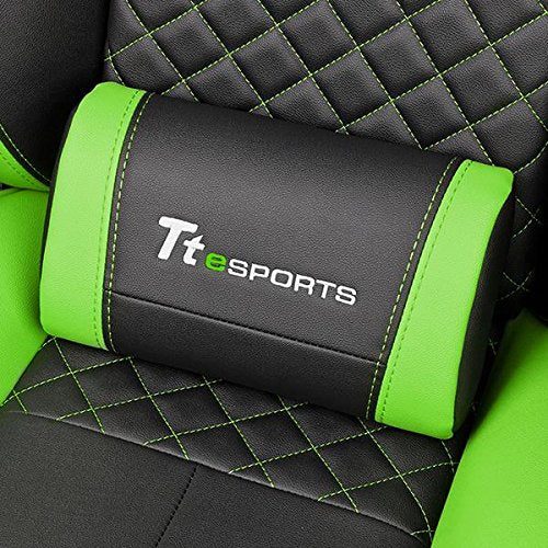 Thermaltake Tt eSPORTS GT Fit F100 Racing Bucket Seat Style Ergonomic Gaming Chair Black/Green