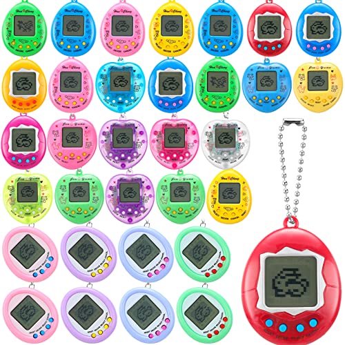 36 Pieces Virtual Electronic Digital Pet Toys Retro Handheld Game Nostalgic 90s Toy with Key Chain for Boys Girls