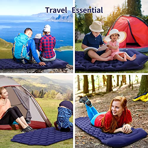 Sleeping Pad for Camping, Self Inflating Camping Pad Waterproof Upgraded Hand Press, Ultralight Sleeping Pad Portable, 75" * 22" Sleeping Pad for Camping, Backpacking Traveling, Hiking