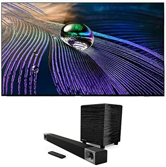 Sony XR83A90J 83" A90J Series HDR OLED 4K Smart TV with a Klipsch CINEMA-400 2.1 Sound Bar with an 8" Wireless Subwoofer (2021)