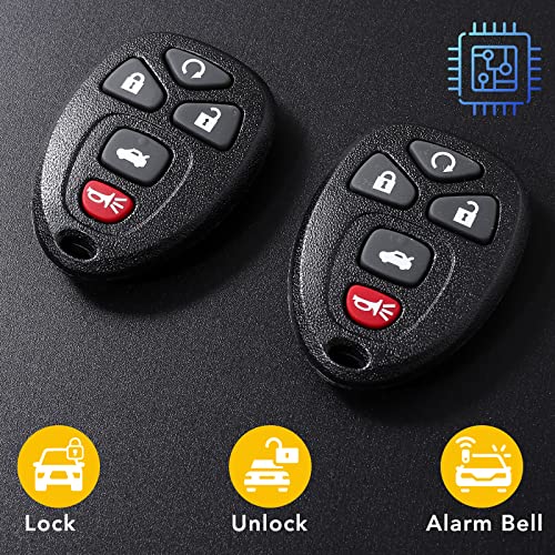 OGATOO Key Fob Replacement - Keyless Entry Car Remote Control Transmitter Fits Chevry Impala Monte Carlo Cadillac DTS Buick Lucerne 2006-2013, 5 Btn Clicker, OUC60270,15912860, 1 Pcs