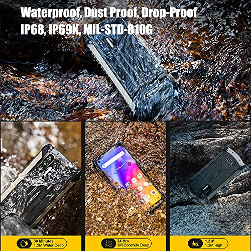 Ulefone Power Armor 13 Rugged Smartphone 2022, 13200mAh Battery Android 11 8GB+256GB Waterproof Phone, 33W Fast Charge 15W Wireless Charging, 6.81"FHD+ 48MP Camera, Dual 4G Rugged Phone, OTG ,NFC, GPS