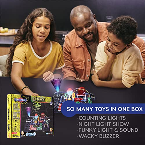 Snap Circuits LIGHT Electronics Exploration Kit | Over 175 Exciting STEM Projects | Full Color Project Manual | 55+ Snap Circuits Parts | STEM Educational Toys for Kids 8+,Multi